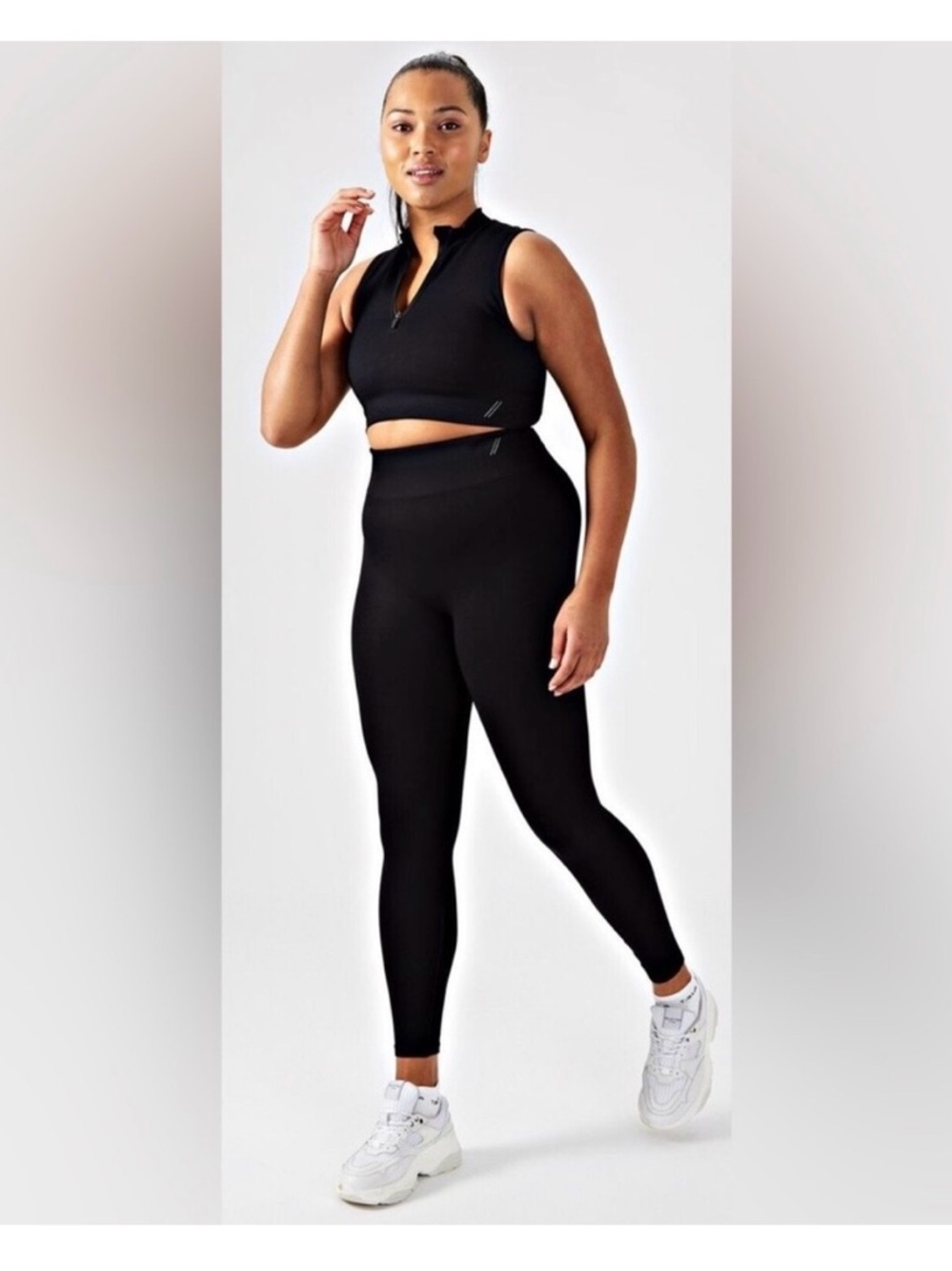 Black High-Waist Sculpting Leggings - Women